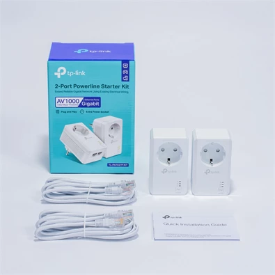 TP-Link TL-PA7027P AV1000 2-Port Gigabit Passthrough Powerline Starter Kit TP-Link TL-PA7027P AV1000 2-Port Gigabit Passthrough Powerline Starter Kit