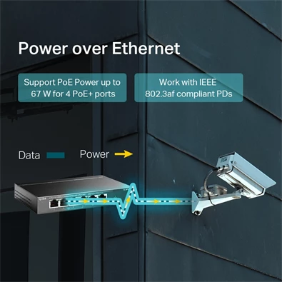 TP-Link TL-SF1006P 6x10/100Mbps FE LAN port 4xPoE+ nem menedzselhető asztali switch TP-Link TL-SF1006P 6x10/100Mbps FE LAN port 4xPoE+ nem menedzselhető asztali switch
