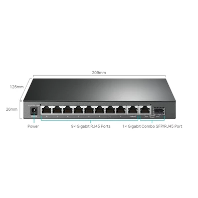 TP-Link TL-SG1210MPE 9xGbE PoE+ LAN 1xGbE Combo RJ45/SFP port Easy Smart (123W) PoE+ switch TP-Link TL-SG1210MPE 9xGbE PoE+ LAN 1xGbE Combo RJ45/SFP port Easy Smart (123W) PoE+ switch