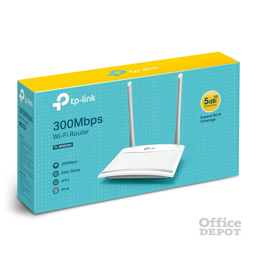 TP-Link TL-WR820N 2x FE LAN, 1xFE WAN port Vezeték nélküli 300Mbps Router