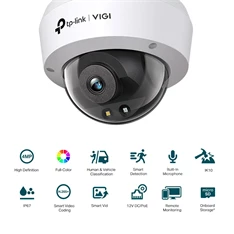 TP-Link VIGI C240 /4MP/2,8mm/kültéri/H265/IR30m/SD/Smart Detection/beépített mikrofon/Full-Color IP dómkamera TP-Link VIGI C240 /4MP/2,8mm/kültéri/H265/IR30m/SD/Smart Detection/beépített mikrofon/Full-Color IP dómkamera