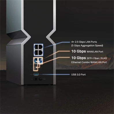 TP-Link Archer BE800 BE19000 háromsávos Wi-Fi 7 router - R
