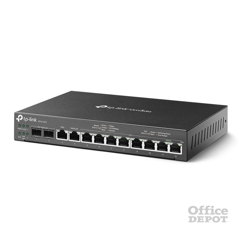 TP-Link ER7212PC Omada 8xGbE LAN, 1xGbE LAN/WAN, 1xGbE WAN, 2xSFP WAN/LAN port 3-in-1 VPN Router