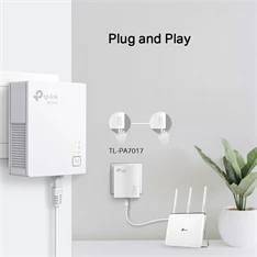 TP-Link TL-PA7017 AV1000 Passthrough Powerline Kit TP-Link TL-PA7017 AV1000 Passthrough Powerline Kit