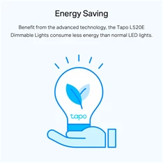 TP-Link Tapo L520E Dimmelhető Smart Wi-Fi LED izzó TP-Link Tapo L520E Dimmelhető Smart Wi-Fi LED izzó