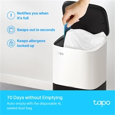 TP-Link Tapo RV30 Plus LiDAR navigációs robotporszívó és felmosó intelligens automatikus ürítő dokkolóval TP-Link Tapo RV30 Plus LiDAR navigációs robotporszívó és felmosó intelligens automatikus ürítő dokkolóval
