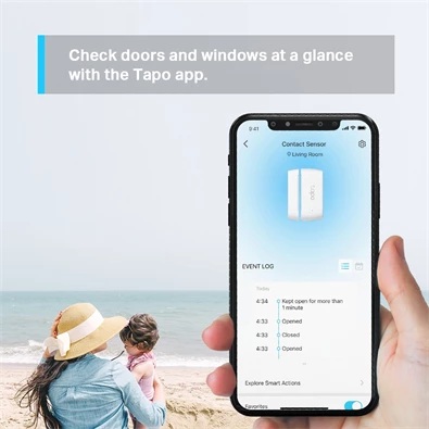 TP-Link Tapo T110 okos ajtó/ablak nyitás érzékelő TP-Link Tapo T110 okos ajtó/ablak nyitás érzékelő