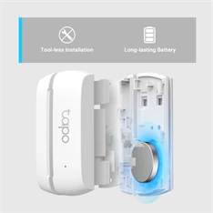 TP-Link Tapo T110 okos ajtó/ablak nyitás érzékelő TP-Link Tapo T110 okos ajtó/ablak nyitás érzékelő
