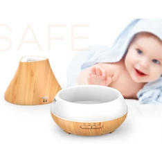 Taotronics TT-AD004 világosbarna fa mintázatú ultrahangos illóolaj párásító LED fénnyel Taotronics TT-AD004 világosbarna fa mintázatú ultrahangos illóolaj párásító LED fénnyel