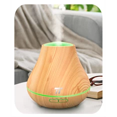 Taotronics TT-AD004 világosbarna fa mintázatú ultrahangos illóolaj párásító LED fénnyel Taotronics TT-AD004 világosbarna fa mintázatú ultrahangos illóolaj párásító LED fénnyel