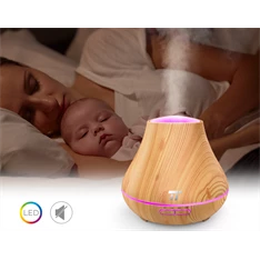 Taotronics TT-AD004 világosbarna fa mintázatú ultrahangos illóolaj párásító LED fénnyel Taotronics TT-AD004 világosbarna fa mintázatú ultrahangos illóolaj párásító LED fénnyel