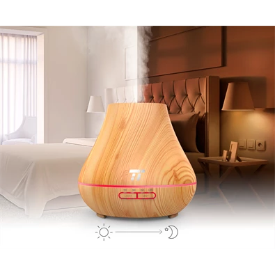 Taotronics TT-AD004 világosbarna fa mintázatú ultrahangos illóolaj párásító LED fénnyel Taotronics TT-AD004 világosbarna fa mintázatú ultrahangos illóolaj párásító LED fénnyel