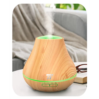 Taotronics TT-AD004 világosbarna fa mintázatú ultrahangos illóolaj párásító LED fénnyel Taotronics TT-AD004 világosbarna fa mintázatú ultrahangos illóolaj párásító LED fénnyel