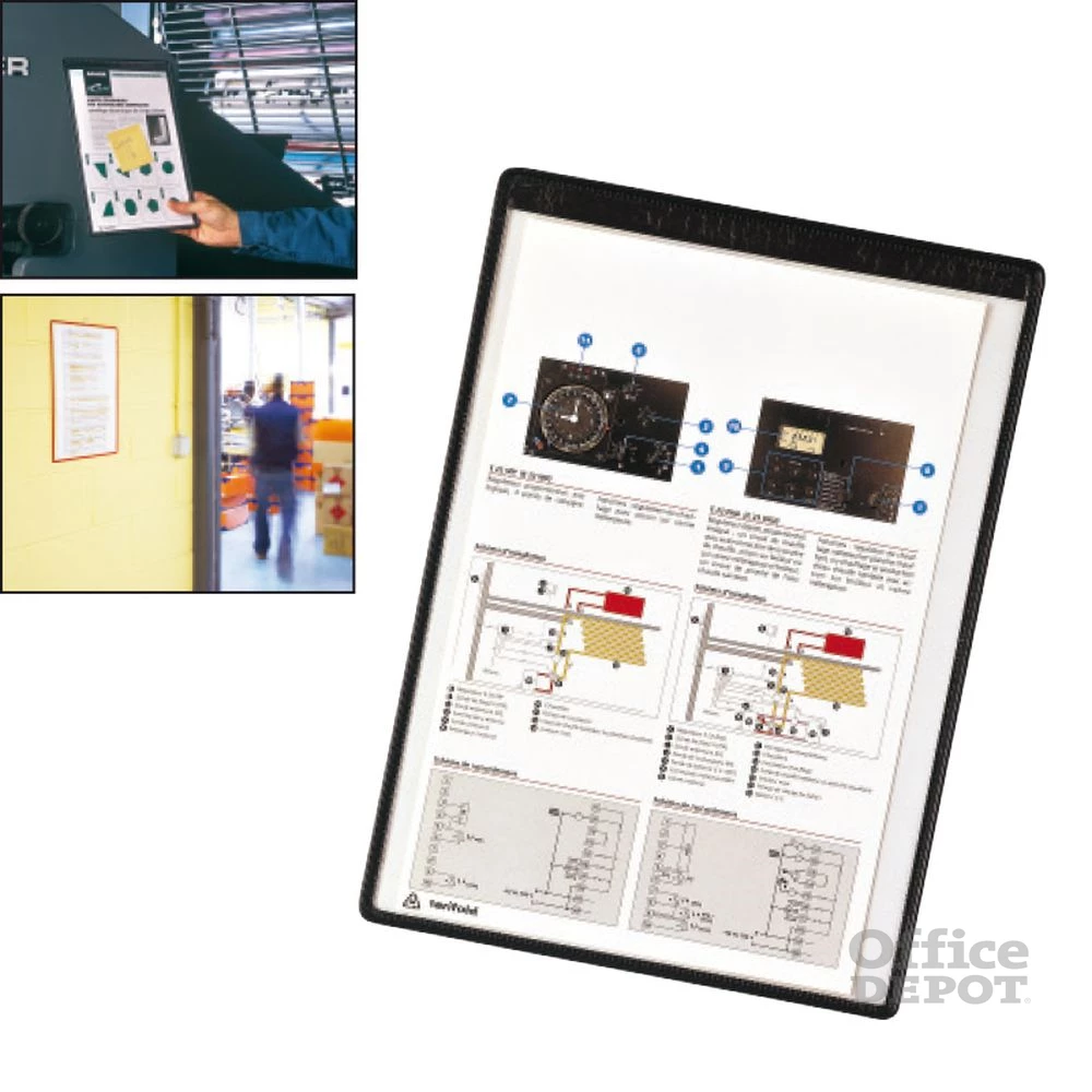 Tarifold A4 5db fekete mágneses bemutatótábla