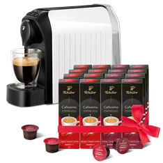 Tchibo Cafissimo Easy White kapszulás kávéfőző +Caf. Espresso Elegant Aroma 8x10db + Caf. Espresso Intense Aroma 8x10db Tchibo Cafissimo Easy White kapszulás kávéfőző +Caf. Espresso Elegant Aroma 8x10db + Caf. Espresso Intense Aroma 8x10db