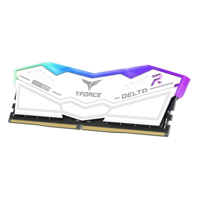 Teamgroup 32GB 6400MHz DDR-5 T-Force Delta (Kit! 2db 16GB) (FF4D532G6400HC40BDC01) fehér memória Teamgroup 32GB 6400MHz DDR-5 T-Force Delta (Kit! 2db 16GB) (FF4D532G6400HC40BDC01) fehér memória