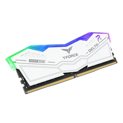 Teamgroup 32GB 6400MHz DDR-5 T-Force Delta (Kit! 2db 16GB) (FF4D532G6400HC40BDC01) fehér memória Teamgroup 32GB 6400MHz DDR-5 T-Force Delta (Kit! 2db 16GB) (FF4D532G6400HC40BDC01) fehér memória
