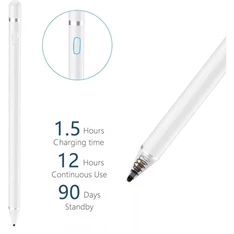 Tech-Protect TP711583 Active Stylus fehér univerzális aktív toll Tech-Protect TP711583 Active Stylus fehér univerzális aktív toll