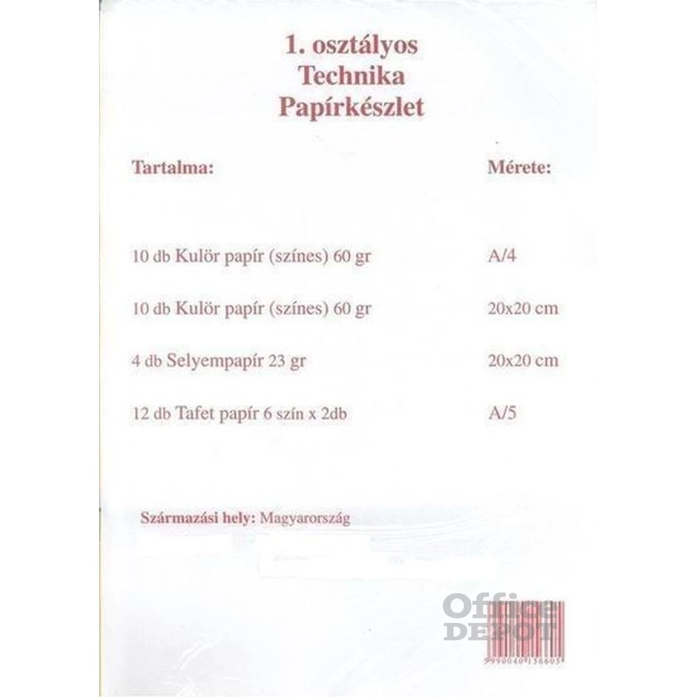 1. osztályos technika csomag