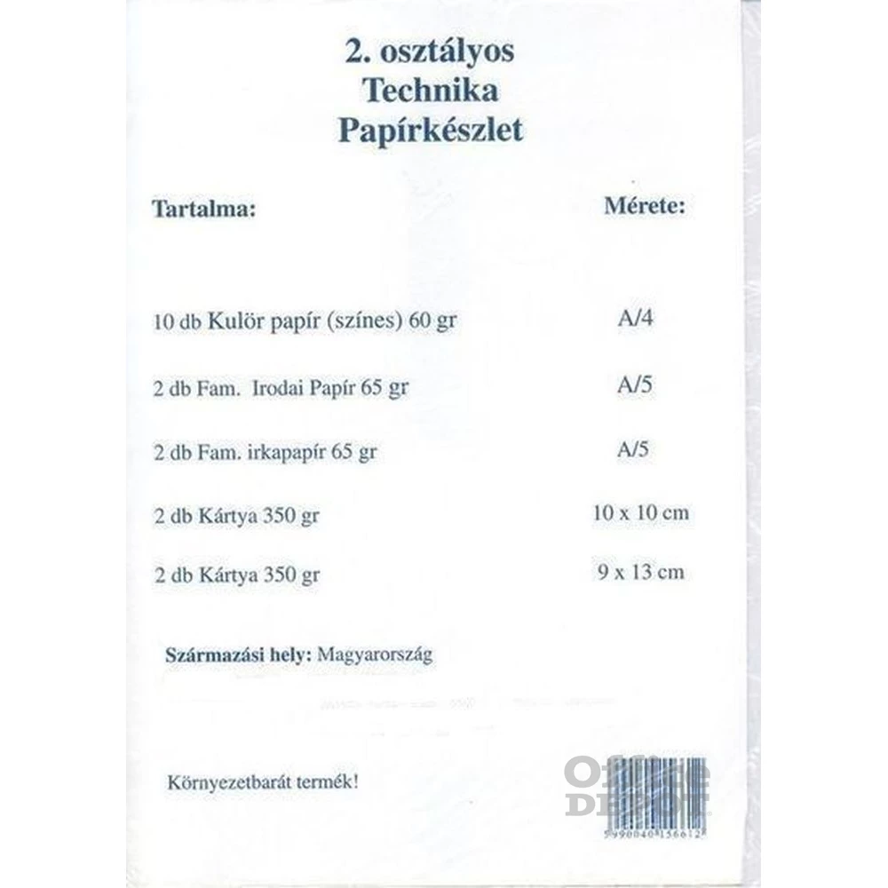 2. osztályos technika csomag