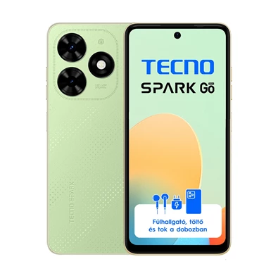Tecno Spark Go 2024 3/64GB DualSIM kártyafüggetlen okostelefon - Skin Green (Android) Tecno Spark Go 2024 3/64GB DualSIM kártyafüggetlen okostelefon - Skin Green (Android)