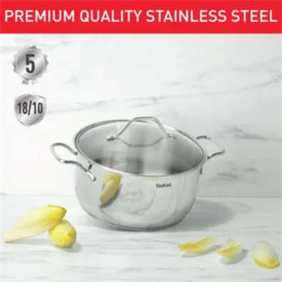 Tefal B8644474 Intuition 20cm rozsdamentes acél lábas és fedő szett Tefal B8644474 Intuition 20cm rozsdamentes acél lábas és fedő szett
