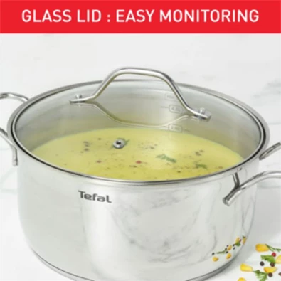 Tefal B8644474 Intuition 20cm rozsdamentes acél lábas és fedő szett Tefal B8644474 Intuition 20cm rozsdamentes acél lábas és fedő szett