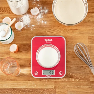 Tefal BC5003V2 Optiss málnapiros konyhai mérleg Tefal BC5003V2 Optiss málnapiros konyhai mérleg
