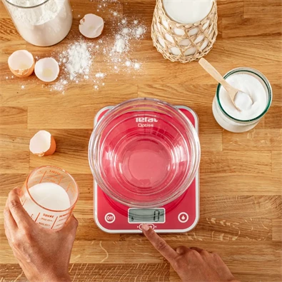 Tefal BC5003V2 Optiss málnapiros konyhai mérleg Tefal BC5003V2 Optiss málnapiros konyhai mérleg