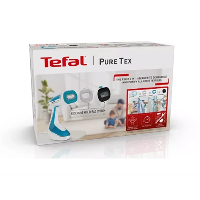 Tefal DT9530E1 Pure Tex kék-fehér kézi ruhagőzölő Tefal DT9530E1 Pure Tex kék-fehér kézi ruhagőzölő