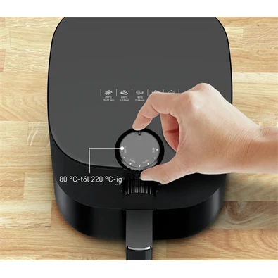 Tefal EY130815 Easy Fry Essential fekete 3,5 L forrólevegős sütő Tefal EY130815 Easy Fry Essential fekete 3,5 L forrólevegős sütő
