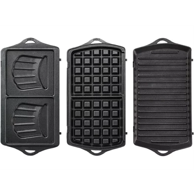 Tefal SW614831 Breaktime 3in1 inox-fekete gorfi - grill/panini - szendvicssütő Tefal SW614831 Breaktime 3in1 inox-fekete gorfi - grill/panini - szendvicssütő