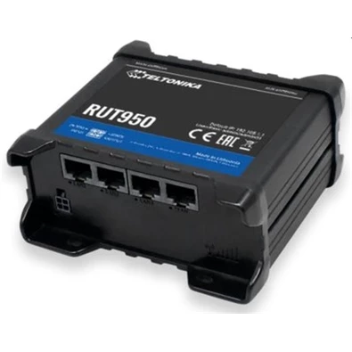 Teltonika RUT950 3x10/100Mbps LAN 2xminiSIM 4G/LTE CAT4 Vezeték nélküli ipari router Teltonika RUT950 3x10/100Mbps LAN 2xminiSIM 4G/LTE CAT4 Vezeték nélküli ipari router