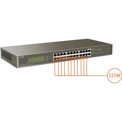 Tenda TEG1124P-24-250W 24port GbE LAN PoE (225W) switch Tenda TEG1124P-24-250W 24port GbE LAN PoE (225W) switch