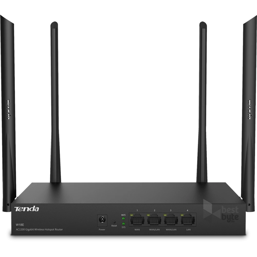 Tenda W18E AC1200 DualBand vezeték nélküli Gigabit Hotspot router