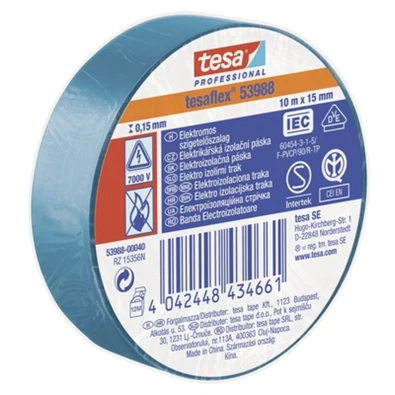 Tesa 53988 10mx15 mm kék szigetelőszalag Tesa 53988 10mx15 mm kék szigetelőszalag