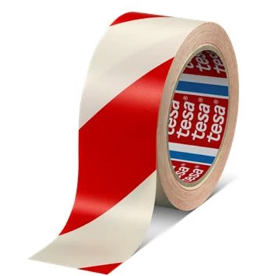 Tesa 60760 33mx50 mm piros/fehér jelölőszalag Tesa 60760 33mx50 mm piros/fehér jelölőszalag