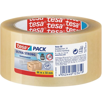Tesa 57176 50mmx66 m ultraerős átlátszó csomagzáró szalag Tesa 57176 50mmx66 m ultraerős átlátszó csomagzáró szalag