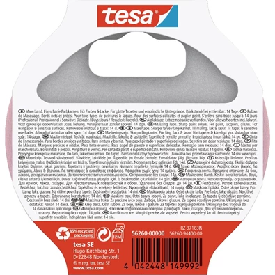 Tesa 56260 Perfect 25mmx25 m extra vékony szenzitív festőszalag Tesa 56260 Perfect 25mmx25 m extra vékony szenzitív festőszalag