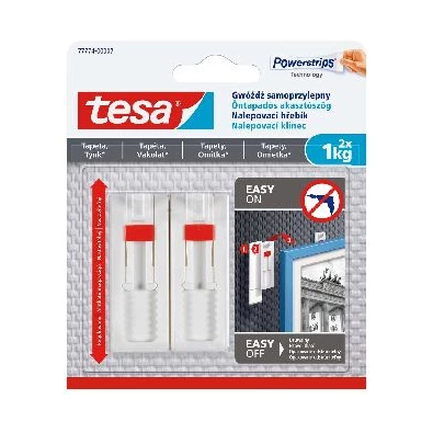 Tesa érzékeny felületekhez 2x1kg, állítható öntapadós akasztószög Tesa érzékeny felületekhez 2x1kg, állítható öntapadós akasztószög
