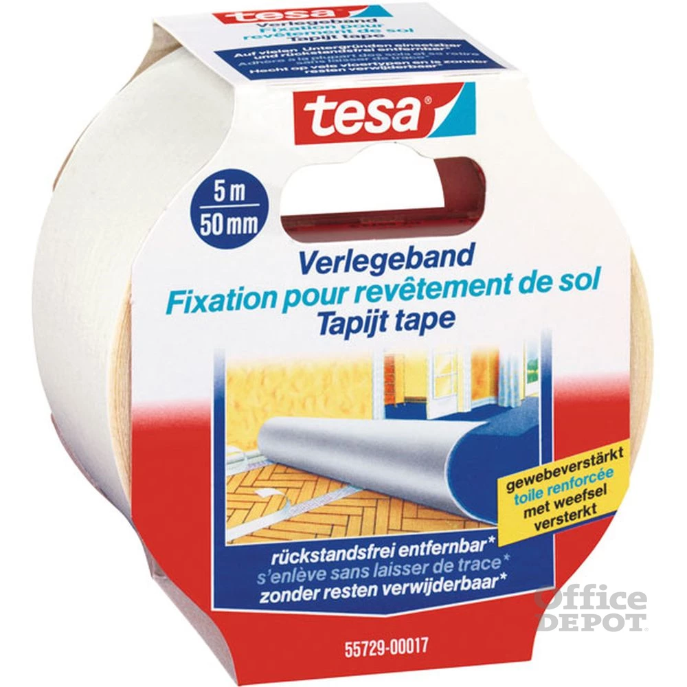 Tesa 55729 50mmx5 m visszaszedhető szövet kétoldalas ragasztószalag