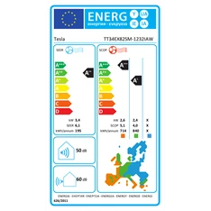 Tesla Select Style 3,4 kW split klíma ezüst TT34EX82SM-1232IAW Tesla Select Style 3,4 kW split klíma ezüst TT34EX82SM-1232IAW
