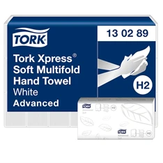 Tork 130289  Xpress Advanced H2 21 db-os fehér soft multifold kéztörlő