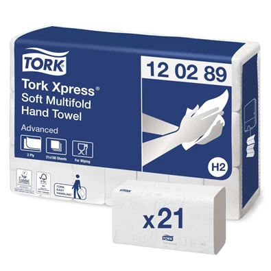 Tork Xpress 21 db-os H2 advan.fehér soft multifold kéztörlő Tork Xpress 21 db-os H2 advan.fehér soft multifold kéztörlő
