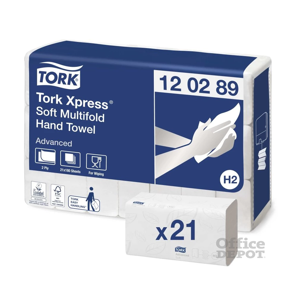 Tork Xpress 21 db-os H2 advan.fehér soft multifold kéztörlő