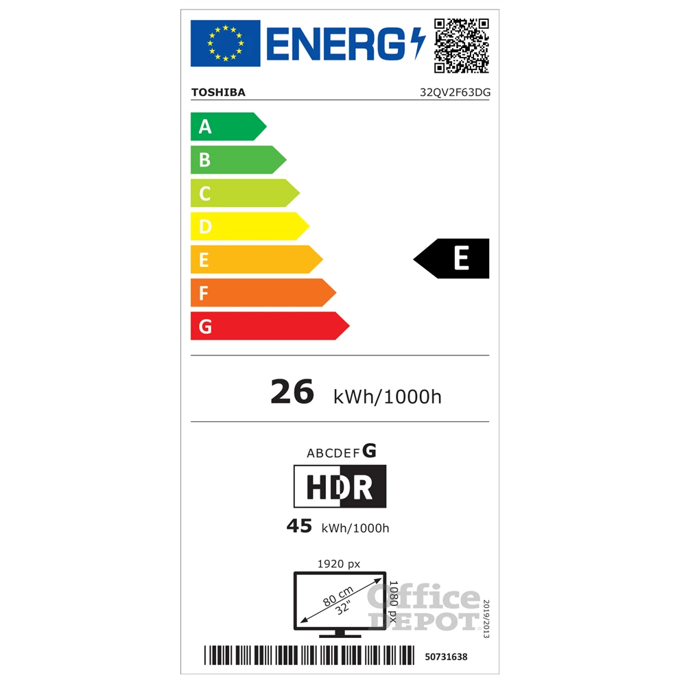 Toshiba 32" 32QV2F63DG Full HD Smart QLED TV