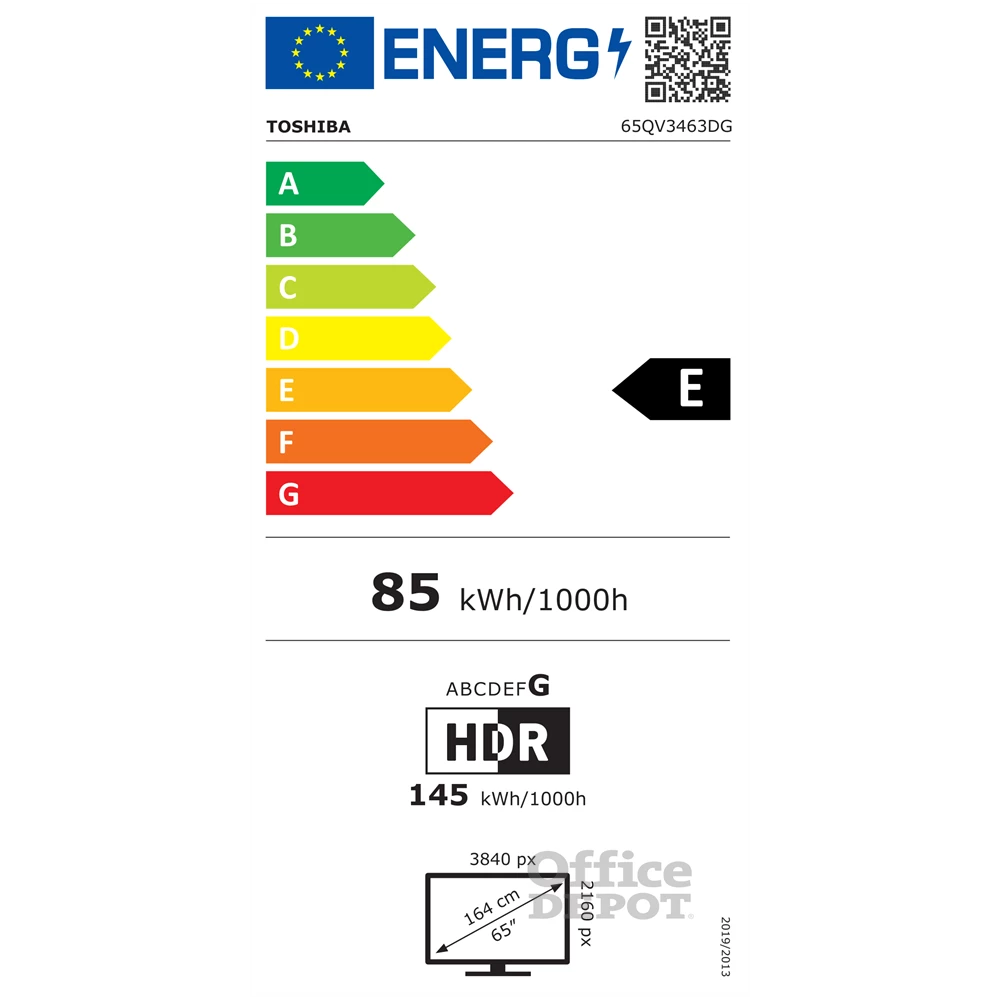 Toshiba 65" 65QV3463DG 4K UHD Smart QLED TV