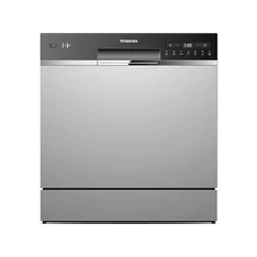 Toshiba DW-08T2EE(S) ezüst, programok száma: 7, asztali, 8 terítékes mosogatógép 