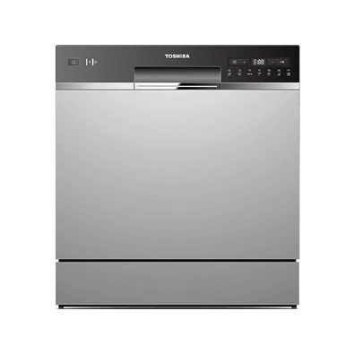 Toshiba DW-08T2EE(S) ezüst, programok száma: 7, asztali, 8 terítékes mosogatógép 