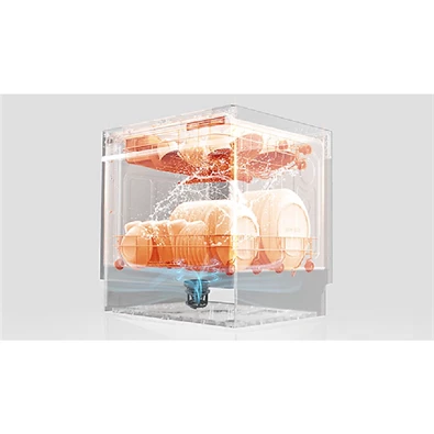 Toshiba DW-08T2EE(S) ezüst, programok száma: 7, asztali, 8 terítékes mosogatógép 